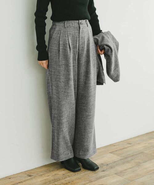 ITEMS URBANRESEARCH(アイテムズ アーバンリサーチ)の「ツイードライクワイドパンツ(その他パンツ・レディース・ブラック・FREE)」の5枚目の写真