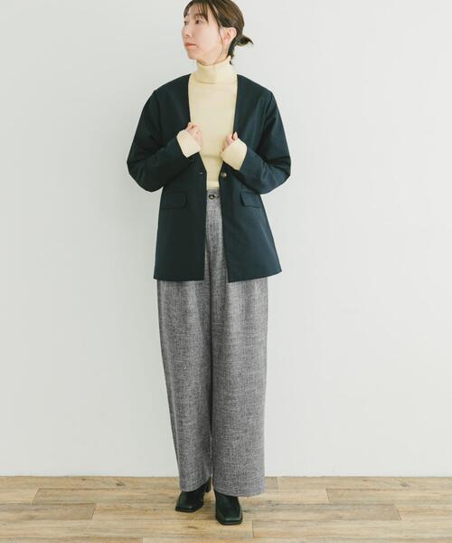 ITEMS URBANRESEARCH(アイテムズ アーバンリサーチ)の「ツイードライクワイドパンツ(その他パンツ・レディース・ブラック・FREE)」の7枚目の写真