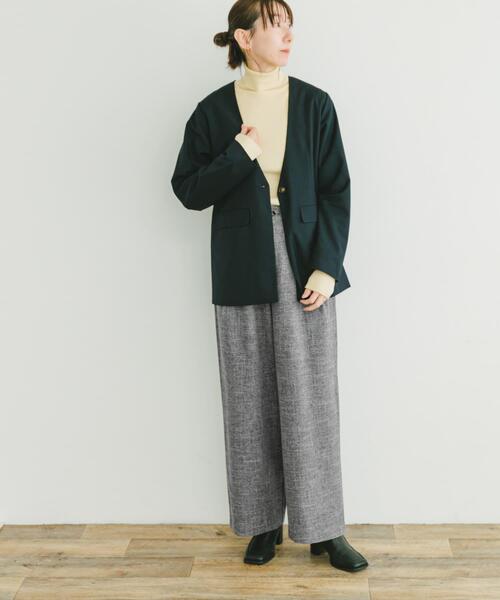 ITEMS URBANRESEARCH(アイテムズ アーバンリサーチ)の「ツイードライクワイドパンツ(その他パンツ・レディース・ブラック・FREE)」の8枚目の写真