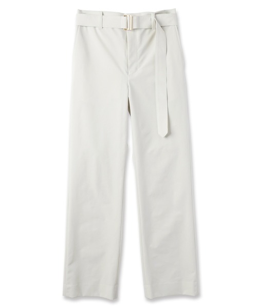 Stretch Taffeta Straight Pant with Long Belt（スラックス