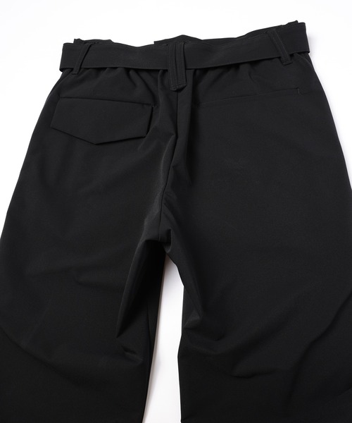 セール】Stretch Taffeta Straight Pant with Long Belt