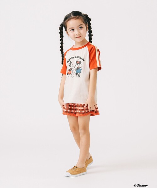 B:MING by BEAMS（ビーミングバイビームス）の「Disney /  MICKEY ＆ MINNIE / ラグラン プリント Tシャツ 2025SS（90～150cm）（Tシャツ/カットソー・キッズ・レッド/ネイビー・120/110/100/90/150/140/130）」の5枚目の写真
