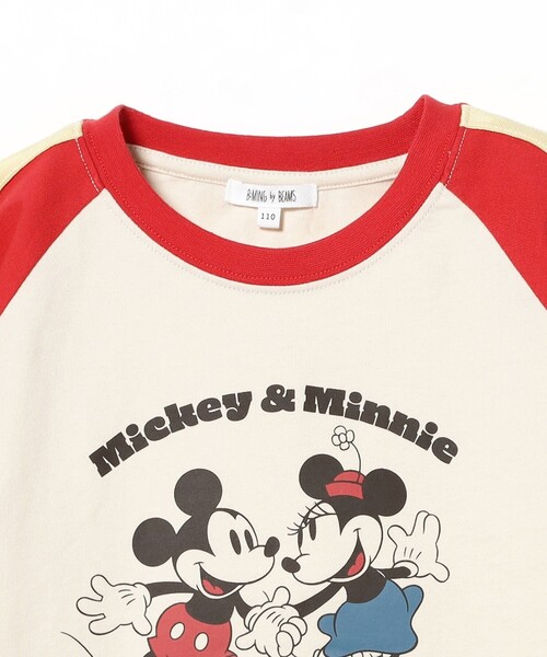 B:MING by BEAMS（ビーミングバイビームス）の「Disney /  MICKEY ＆ MINNIE / ラグラン プリント Tシャツ 2025SS（90～150cm）（Tシャツ/カットソー・キッズ・レッド/ネイビー・120/110/100/90/150/140/130）」の8枚目の写真
