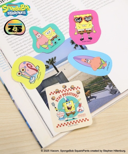 BAYFLOW（ベイフロー）の「【SpongeBob(スポンジ・ボブ)×BAYFLOW】ステッカー5セット（ステーショナリー・レディース・ブルー/ライトブルー・0）」の2枚目の写真