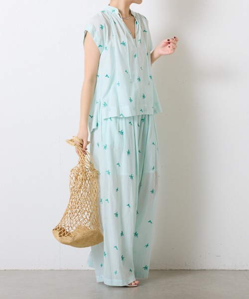 ne Quittez pas　ヌキテパ 刺繍パンツ 楽天市場】ne Quittez pas ヌキテパ ワイドパンツ COTTON VOILE
