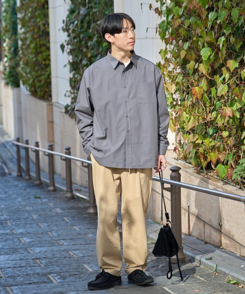 CIAOPANIC TYPY(チャオパニックティピー)の「【ユニセックス】ビックシルエットワッシャーコットンブロードシャツ(シャツ/ブラウス・メンズ・イエロー/ブルー/ホワイト/チャコールグレー・MEDIUM/LARGE)」の7枚目の写真