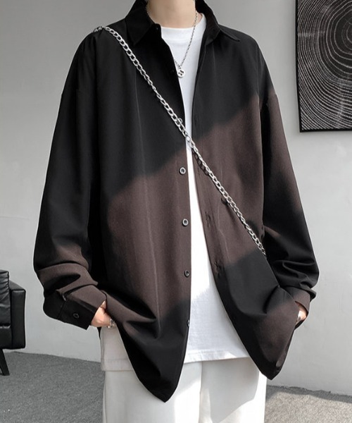 link lot(リンクロット)の「【秋冬】ルーズシルエット 無地 シンプルビッグシルエットシャツ(シャツ/ブラウス・メンズ・グレー/ブラック/ホワイト/ブルー/ベージュ・S/M/L)」の3枚目の写真