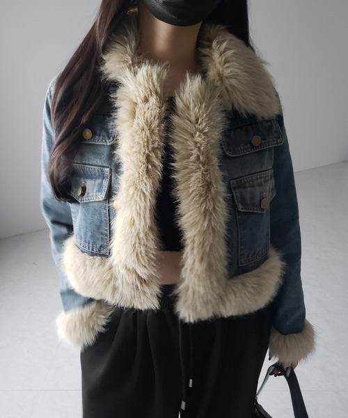 新品タグ付き★JILL STUART フェイクファー　デニムジャケット ２way 楽天市場】THOM WILLS デニムジャケット メンズ 裏ボア