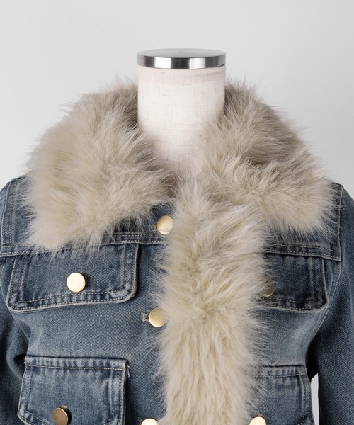 セットアップ 】フェイクファーデニムジャケット ＆ ファーミニ