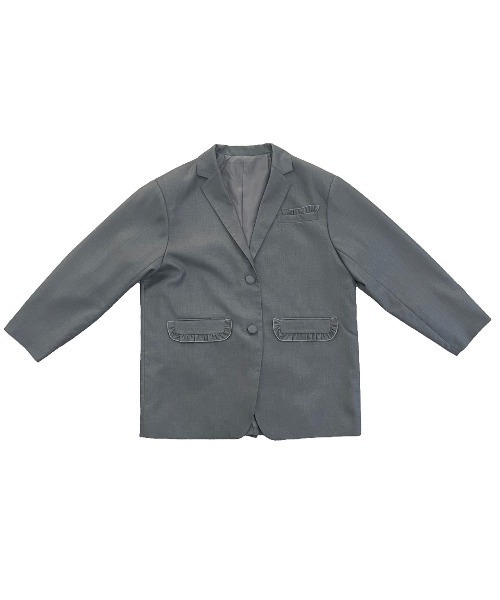 hugi（ハギ）の「OVER FRILL  JACKET/オーバーフリルジャケット（テーラードジャケット・レディース・チャコール/ブラウン/ネイビー・FREE）」の13枚目の写真