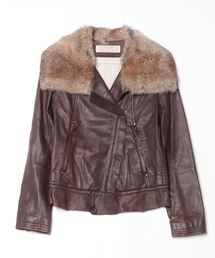 PATRIOT TAXI SELECT（パトリオットタクシーセレクト）の「Bon Vieux Temps/革ブルゾン(ラムズスキン＆ラビットファー)（ブルゾン）」