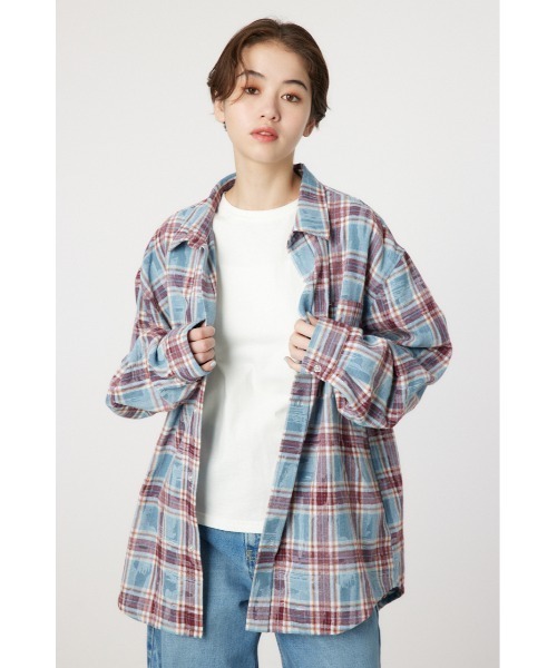 RODEO CROWNS WIDE BOWL（ロデオクラウンズワイドボウル）の「ヴィンテージチェックシャツ（シャツ/ブラウス・レディース・ピンク系その他/グリーン系その他/ブルー系その他・FREE）」の4枚目の写真