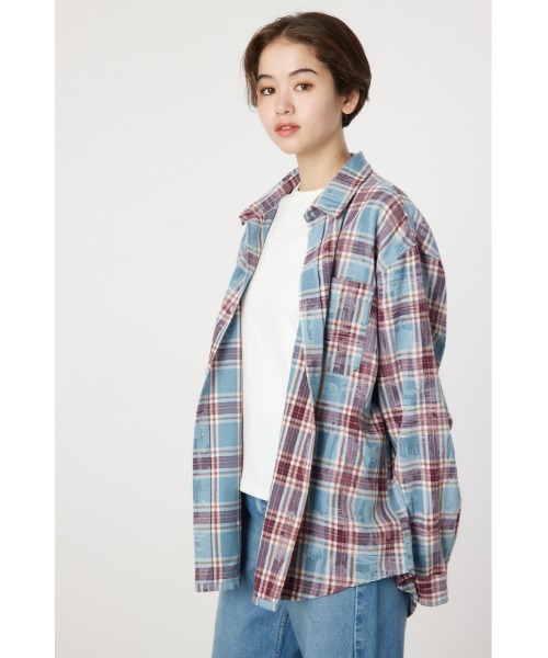 RODEO CROWNS WIDE BOWL（ロデオクラウンズワイドボウル）の「ヴィンテージチェックシャツ（シャツ/ブラウス・レディース・ピンク系その他/グリーン系その他/ブルー系その他・FREE）」の5枚目の写真