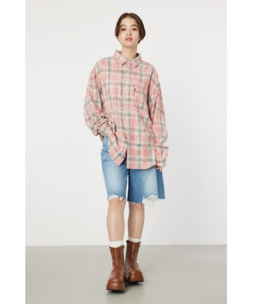 RODEO CROWNS WIDE BOWL（ロデオクラウンズワイドボウル）の「ヴィンテージチェックシャツ（シャツ/ブラウス・レディース・ピンク系その他/グリーン系その他/ブルー系その他・FREE）」の19枚目の写真