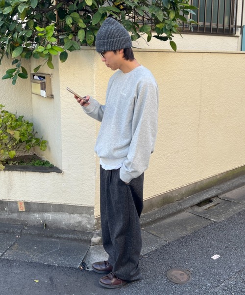 BROKEN BASE(ブロークンベース)の「ネップ裏毛BBロゴスウェット(スウェット・メンズ・グレー系/アイボリー・LARGE/MEDIUM)」の13枚目の写真