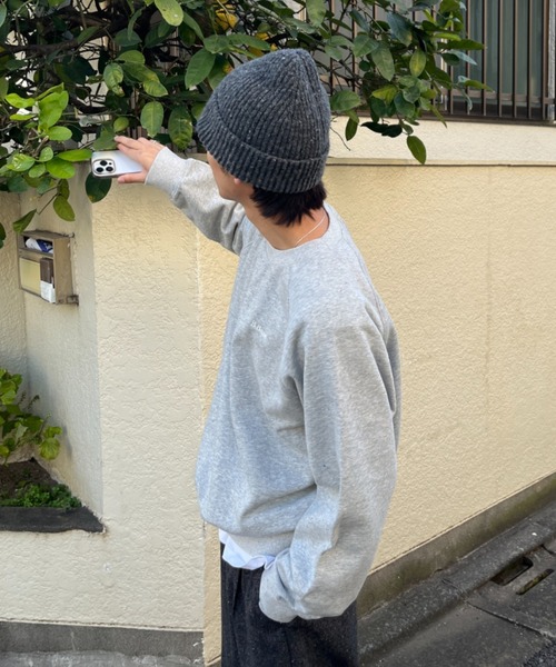 BROKEN BASE(ブロークンベース)の「ネップ裏毛BBロゴスウェット(スウェット・メンズ・グレー系/アイボリー・LARGE/MEDIUM)」の12枚目の写真