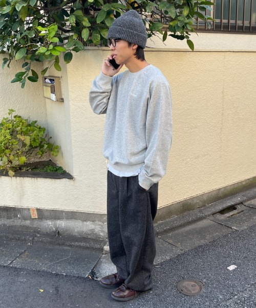 BROKEN BASE(ブロークンベース)の「ネップ裏毛BBロゴスウェット(スウェット・メンズ・グレー系/アイボリー・LARGE/MEDIUM)」の15枚目の写真