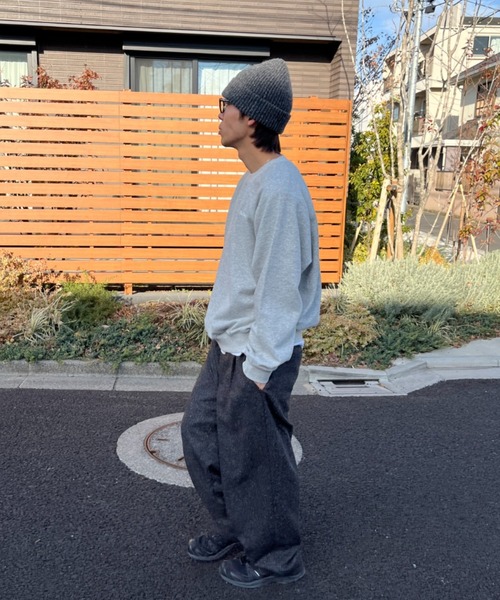 BROKEN BASE(ブロークンベース)の「ネップ裏毛BBロゴスウェット(スウェット・メンズ・グレー系/アイボリー・LARGE/MEDIUM)」の14枚目の写真