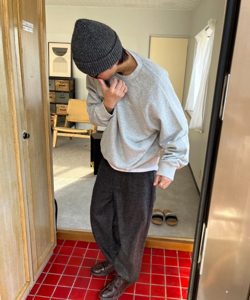 BROKEN BASE(ブロークンベース)の「ネップ裏毛BBロゴスウェット(スウェット・メンズ・グレー系/アイボリー・LARGE/MEDIUM)」の10枚目の写真