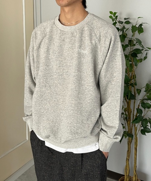 BROKEN BASE(ブロークンベース)の「ネップ裏毛BBロゴスウェット(スウェット・メンズ・グレー系/アイボリー・LARGE/MEDIUM)」の16枚目の写真