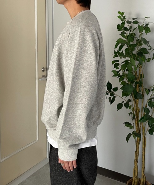 BROKEN BASE(ブロークンベース)の「ネップ裏毛BBロゴスウェット(スウェット・メンズ・グレー系/アイボリー・LARGE/MEDIUM)」の17枚目の写真