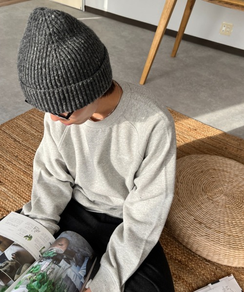 BROKEN BASE(ブロークンベース)の「ネップ裏毛BBロゴスウェット(スウェット・メンズ・グレー系/アイボリー・LARGE/MEDIUM)」の4枚目の写真