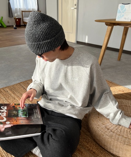 BROKEN BASE(ブロークンベース)の「ネップ裏毛BBロゴスウェット(スウェット・メンズ・グレー系/アイボリー・LARGE/MEDIUM)」の6枚目の写真