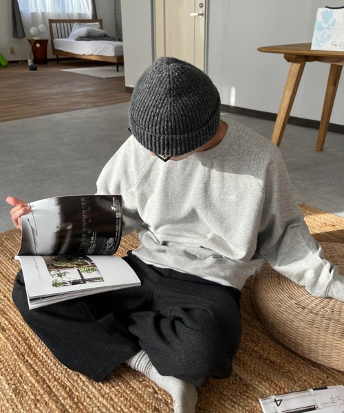 BROKEN BASE(ブロークンベース)の「ネップ裏毛BBロゴスウェット(スウェット・メンズ・グレー系/アイボリー・LARGE/MEDIUM)」の3枚目の写真