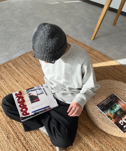 BROKEN BASE(ブロークンベース)の「ネップ裏毛BBロゴスウェット(スウェット・メンズ・グレー系/アイボリー・LARGE/MEDIUM)」の11枚目の写真