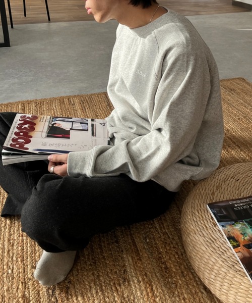 BROKEN BASE(ブロークンベース)の「ネップ裏毛BBロゴスウェット(スウェット・メンズ・グレー系/アイボリー・LARGE/MEDIUM)」の7枚目の写真