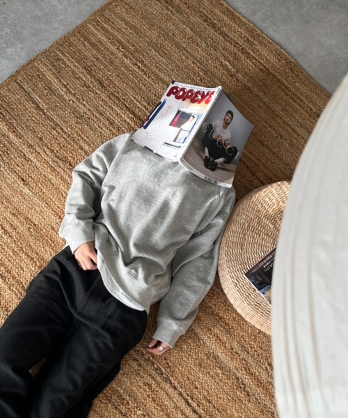 BROKEN BASE(ブロークンベース)の「ネップ裏毛BBロゴスウェット(スウェット・メンズ・グレー系/アイボリー・LARGE/MEDIUM)」の8枚目の写真