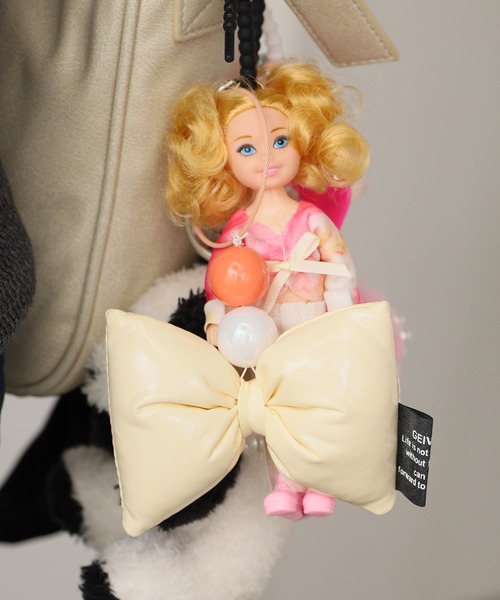 ROOPTOKYO（ループトウキョウ）の「Puffer ribbon key ring / カラービーズ付きクッションリボン キーホルダー 夏物 夏服（キーホルダー・レディース・ピンク/パープル/イエロー/アイボリー/ブラック・FREE）」の2枚目の写真