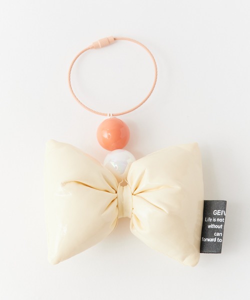 ROOPTOKYO（ループトウキョウ）の「Puffer ribbon key ring / カラービーズ付きクッションリボン キーホルダー 夏物 夏服（キーホルダー・レディース・ピンク/パープル/イエロー/アイボリー/ブラック・FREE）」の6枚目の写真