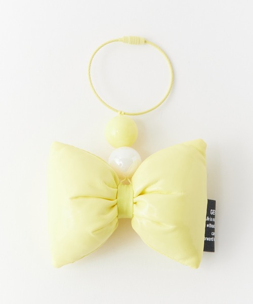 ROOPTOKYO（ループトウキョウ）の「Puffer ribbon key ring / カラービーズ付きクッションリボン キーホルダー 夏物 夏服（キーホルダー・レディース・ピンク/パープル/イエロー/アイボリー/ブラック・FREE）」の9枚目の写真