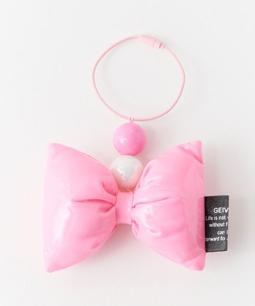 ROOPTOKYO（ループトウキョウ）の「Puffer ribbon key ring / カラービーズ付きクッションリボン キーホルダー 夏物 夏服（キーホルダー・レディース・ピンク/パープル/イエロー/アイボリー/ブラック・FREE）」の10枚目の写真