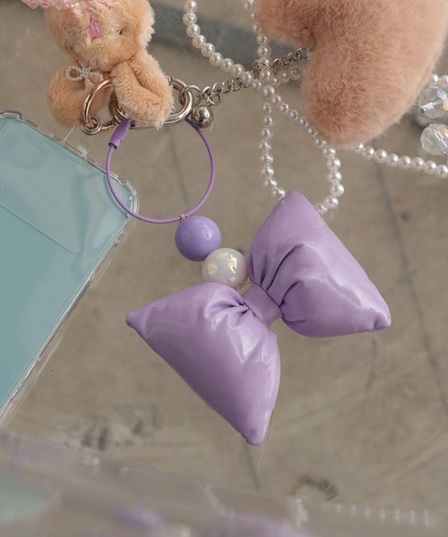 ROOPTOKYO（ループトウキョウ）の「Puffer ribbon key ring / カラービーズ付きクッションリボン キーホルダー 夏物 夏服（キーホルダー・レディース・ピンク/パープル/イエロー/アイボリー/ブラック・FREE）」の16枚目の写真