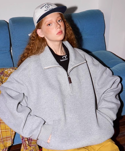 【THISISNEVERTHAT】ジップスウェットベストパープルブルー Knits – thisisneverthat® JP