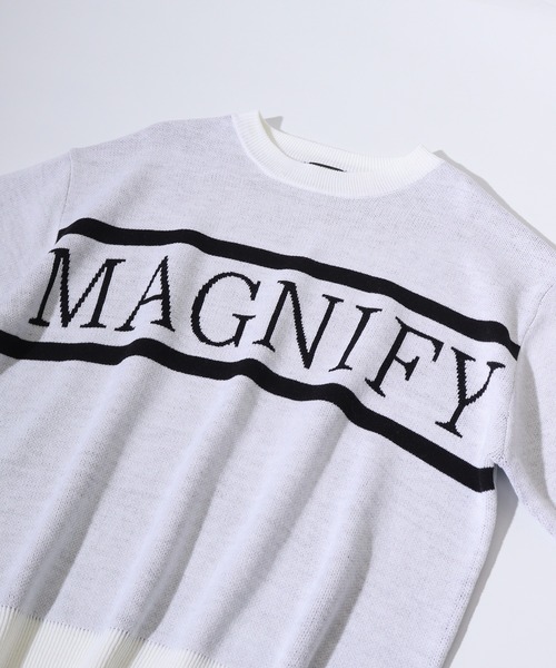 SUGGESTION(サジェッション)の「Double jacquard crew neck knit / ダブルジャガードLOGO×LINEクルーネックニット unisex(ニット/セーター・メンズ・グリーン/オフホワイト/ブラック・L/M)」の4枚目の写真
