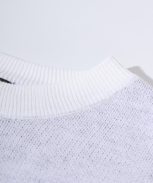 SUGGESTION(サジェッション)の「Double jacquard crew neck knit / ダブルジャガードLOGO×LINEクルーネックニット unisex(ニット/セーター・メンズ・グリーン/オフホワイト/ブラック・L/M)」の5枚目の写真
