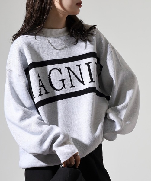 SUGGESTION(サジェッション)の「Double jacquard crew neck knit / ダブルジャガードLOGO×LINEクルーネックニット unisex(ニット/セーター・メンズ・グリーン/オフホワイト/ブラック・L/M)」の12枚目の写真