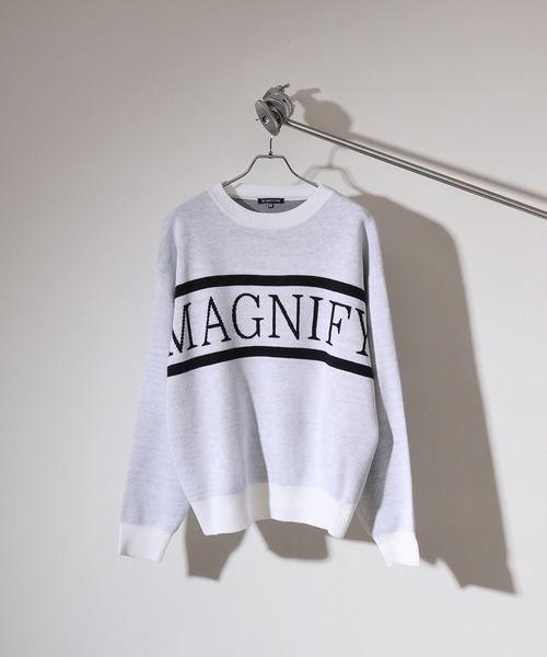 SUGGESTION(サジェッション)の「Double jacquard crew neck knit / ダブルジャガードLOGO×LINEクルーネックニット unisex(ニット/セーター・メンズ・グリーン/オフホワイト/ブラック・L/M)」の10枚目の写真