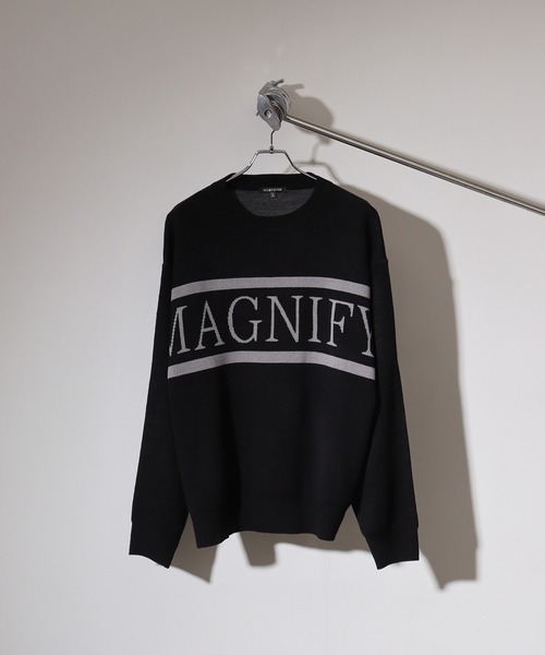 SUGGESTION(サジェッション)の「Double jacquard crew neck knit / ダブルジャガードLOGO×LINEクルーネックニット unisex(ニット/セーター・メンズ・グリーン/オフホワイト/ブラック・L/M)」の11枚目の写真