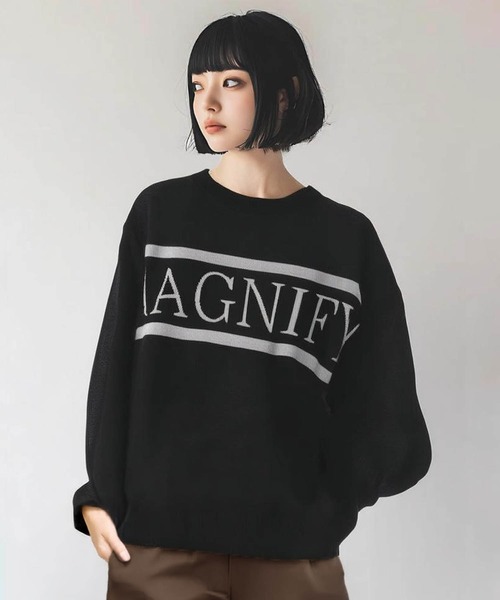SUGGESTION(サジェッション)の「Double jacquard crew neck knit / ダブルジャガードLOGO×LINEクルーネックニット unisex(ニット/セーター・メンズ・グリーン/オフホワイト/ブラック・L/M)」の18枚目の写真