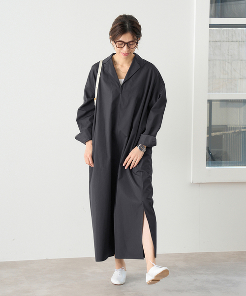 IENA（イエナ）の「C.トロピカルシャツワンピース（シャツワンピース・レディース・ベージュ/ネイビー・36/38）」の15枚目の写真