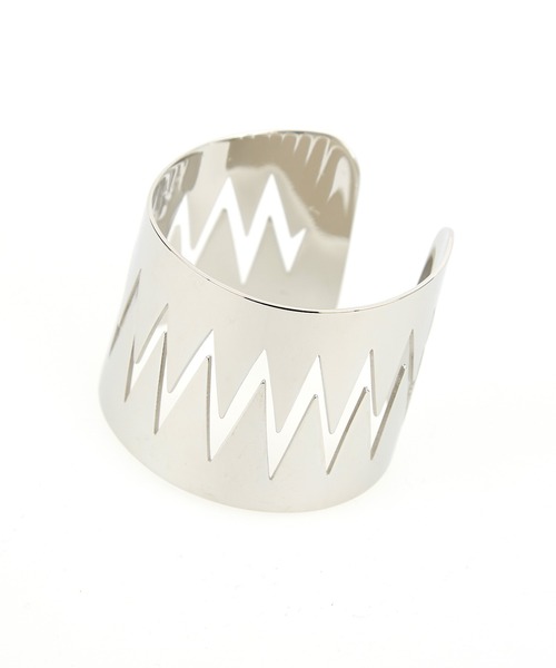 ブレスレット・バングル youko セール】an meets zakka ギザギザメタルワイドバングル / 太め
