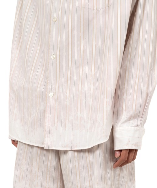 KAMIYA（カミヤ）の「Bleached Stripe L/S Shirt（シャツ/ブラウス・メンズ・ホワイト/ブラック/ブルー・S/M/L）」の17枚目の写真