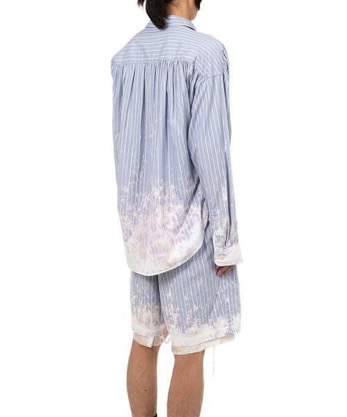 KAMIYA（カミヤ）の「Bleached Stripe L/S Shirt（シャツ/ブラウス・メンズ・ホワイト/ブラック/ブルー・S/M/L）」の21枚目の写真