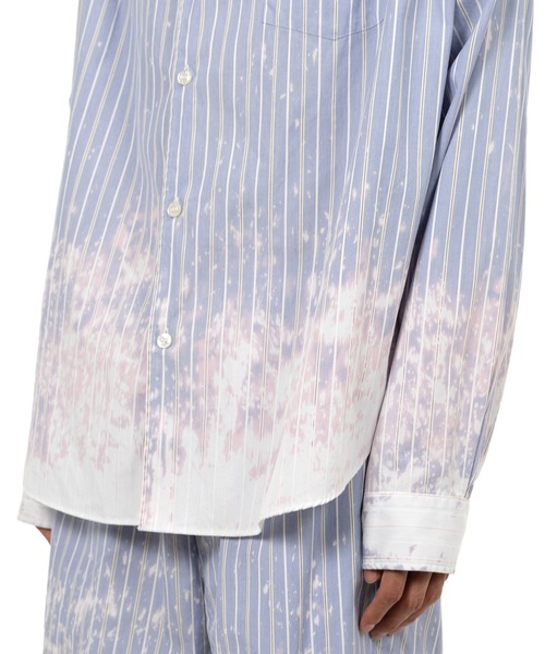 KAMIYA（カミヤ）の「Bleached Stripe L/S Shirt（シャツ/ブラウス・メンズ・ホワイト/ブラック/ブルー・S/M/L）」の22枚目の写真