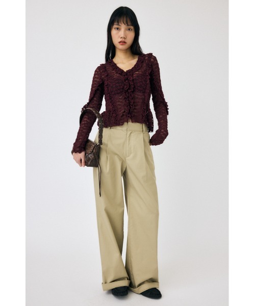 セール】RUFFLE DETAIL LACE トップス（Tシャツ/カットソー