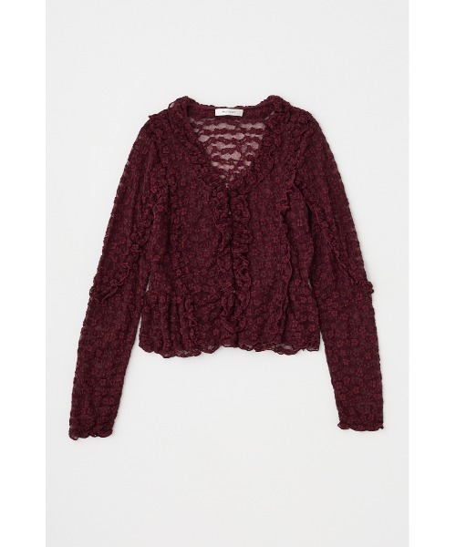 MOUSSY（マウジー）の「RUFFLE DETAIL LACE トップス（Tシャツ/カットソー・レディース・ブラック/オフホワイト/マジェンタ・FREE）」の19枚目の写真
